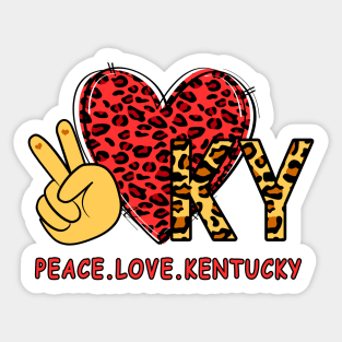 Peace Love Kentucky Sticker